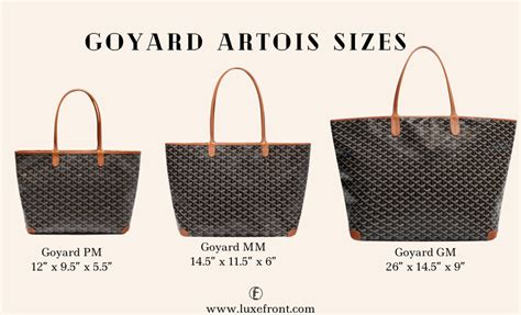 goyard artois pm vs gm|artois gm bag.